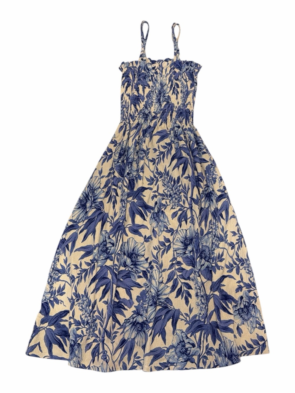 H&M flowy summer maxi sundress spaghetti strap beach resort wedding floral XS - Picture 3 of 6